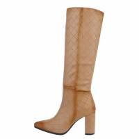 Damen High-Heel Stiefel - cream