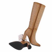 Damen High-Heel Stiefel - cream