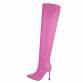 Damen Overknee-Stiefel - pink