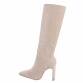 Damen High-Heel Stiefel - beige Gr. 40