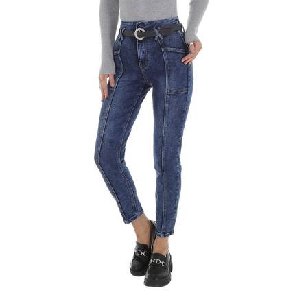 Damen High Waist Jeans von DENIM LIFE Gr. S/36 - blue