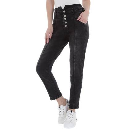 Damen High Waist Jeans von DENIM LIFE Gr. S/36 - black