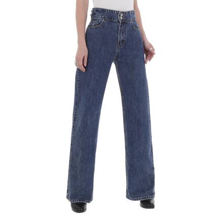 Damen High Waist Jeans von Laulia Gr. L/40 - blue