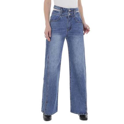 Damen High Waist Jeans von Laulia Gr. S/36 - blue