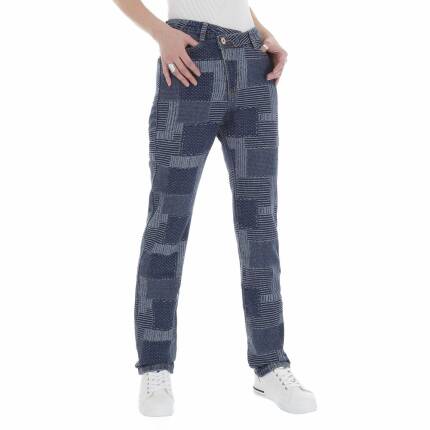 Damen High Waist Jeans von Laulia Gr. L/40 - blue