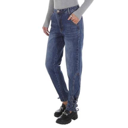 Damen High Waist Jeans von Laulia Gr. L/40 - blue