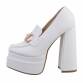 Damen High-Heel Pumps - white Gr. 38