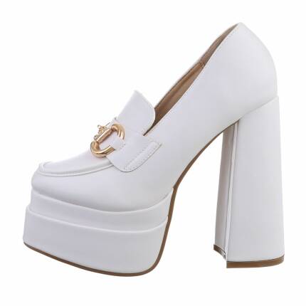 Damen High-Heel Pumps - white Gr. 40