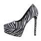 Damen High-Heel Pumps - zebra Gr. 37