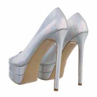 Damen High-Heel Pumps - silver