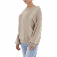 Damen Strickpullover von White ICY Gr. One Size - beige