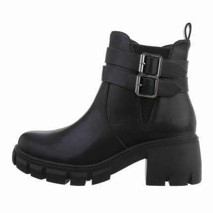 Damen High-Heel Stiefeletten - blackpu Gr. 37