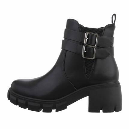 Damen High-Heel Stiefeletten - blackpu Gr. 39