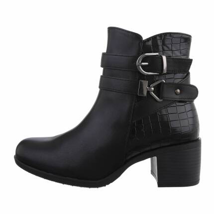 Damen High-Heel Stiefeletten - blackpu Gr. 36