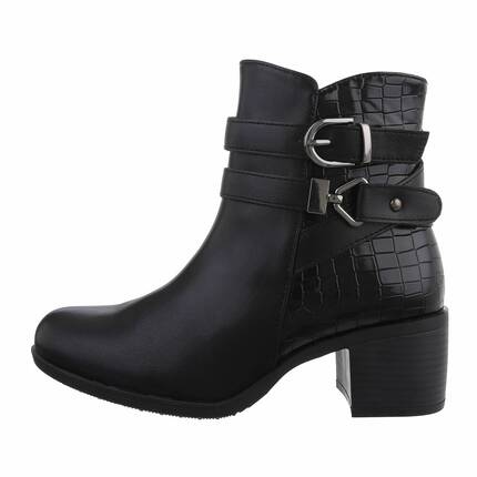 Damen High-Heel Stiefeletten - blackpu Gr. 38