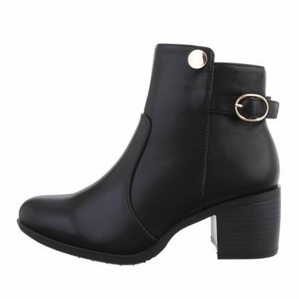 Damen High-Heel Stiefeletten - blackpu Gr. 37