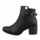 Damen High-Heel Stiefeletten - blackpu Gr. 38