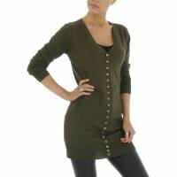 Damen Longpullover von White ICY Gr. One Size - armygreen