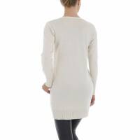 Damen Longpullover von White ICY Gr. One Size - beige