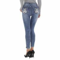 Damen High Waist Jeans von DENIM LIFE Gr. XS/34 - blue