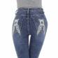 Damen High Waist Jeans von DENIM LIFE Gr. M/38 - blue