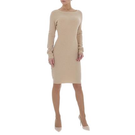 Damen Stretchkleid von GLO STORY Gr. L/XL - beige