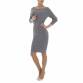 Damen Stretchkleid von GLO STORY Gr. L/XL - grey