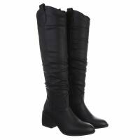 Damen Overknee-Stiefel - black