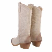 Damen Western- & Bikerboots - beige