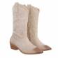 Damen Western- & Bikerboots - beige