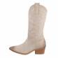 Damen Western- & Bikerboots - beige Gr. 38