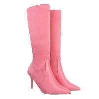 Damen High-Heel Stiefel - pink