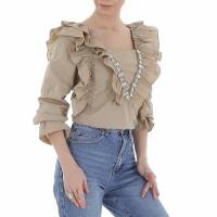 Damen Bluse von Emma & Ashley - khaki