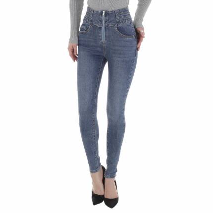 Damen High Waist Jeans von Laulia Gr. S/36 - blue