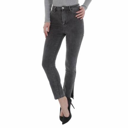 Damen High Waist Jeans von Laulia Gr. M/38 - grey