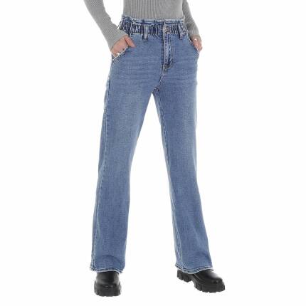 Damen Relaxed Fit Jeans von Laulia Gr. S/36 - blue