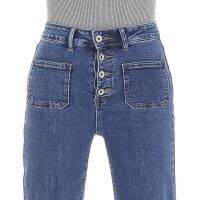 Damen Bootcut Jeans von Laulia - blue