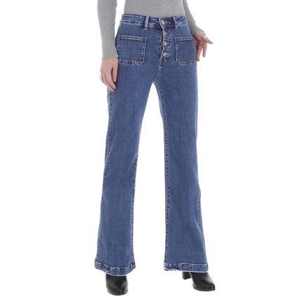 Damen Bootcut Jeans von Laulia Gr. XS/34 - blue