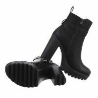 Damen High-Heel Stiefeletten - black