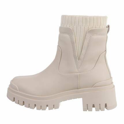 Damen Klassische Stiefeletten - beige Gr. 41