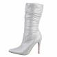 Damen High-Heel Stiefeletten - silver