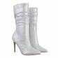 Damen High-Heel Stiefeletten - silver