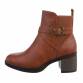 Damen High-Heel Stiefeletten - camel Gr. 37