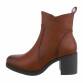 Damen High-Heel Stiefeletten - camel Gr. 36