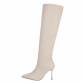 Damen High-Heel Stiefel - beige Gr. 38