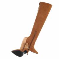 Damen Overknee-Stiefel - camel