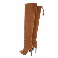 Damen Overknee-Stiefel - camel