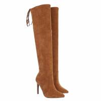 Damen Overknee-Stiefel - camel