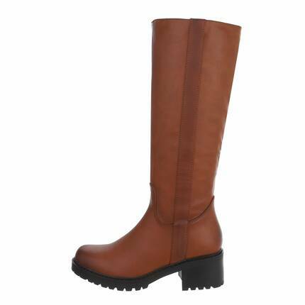 Damen High-Heel Stiefel - camel Gr. 38