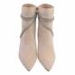 Damen High-Heel Stiefeletten - beige